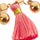 GOLD PINK color swatch for Tassel Necklace & Bracelet Set