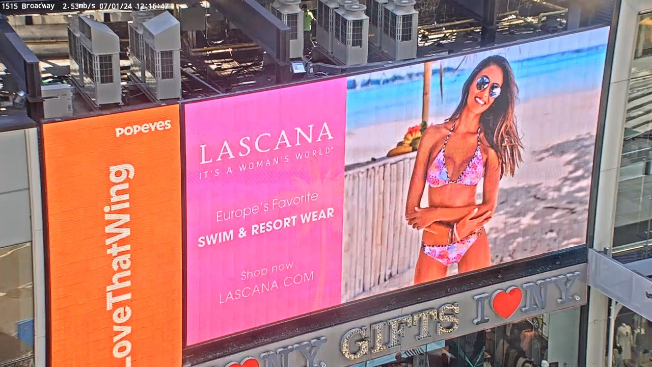 LASCANA Billboard in NYC Times Square